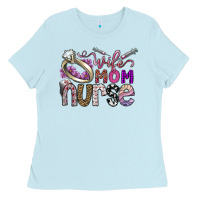 Baby Blue wife mom nurse Ladies Tee - SublimationCraftShop