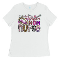 White wife mom nurse Ladies Tee - SublimationCraftShop