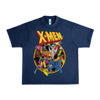 Navy x m.e.n ani.ma.ted series retro 90s t shirt Urban Heavy Tee - artisFamous
