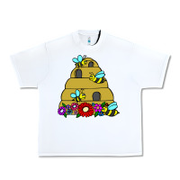 White bee hive Urban Heavy Tee - artisFamous