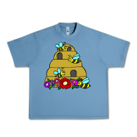Pebble Blue bee hive Urban Heavy Tee - artisFamous