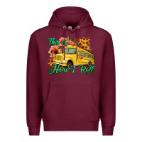 Burgundy This is How I Roll Woman Bus Driver Premium Hoodie - Jasminsmagicworld