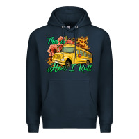 Navy This is How I Roll Woman Bus Driver Premium Hoodie - Jasminsmagicworld