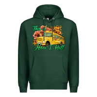 Sports Green This is How I Roll Woman Bus Driver Premium Hoodie - Jasminsmagicworld