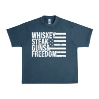 Midnight Navy whiskey steak guns freedom Urban Heavy Tee - artisFamous