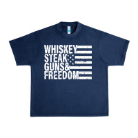 Navy whiskey steak guns freedom Urban Heavy Tee - artisFamous