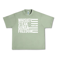 Oil Green whiskey steak guns freedom Urban Heavy Tee - artisFamous