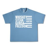 Pebble Blue whiskey steak guns freedom Urban Heavy Tee - artisFamous