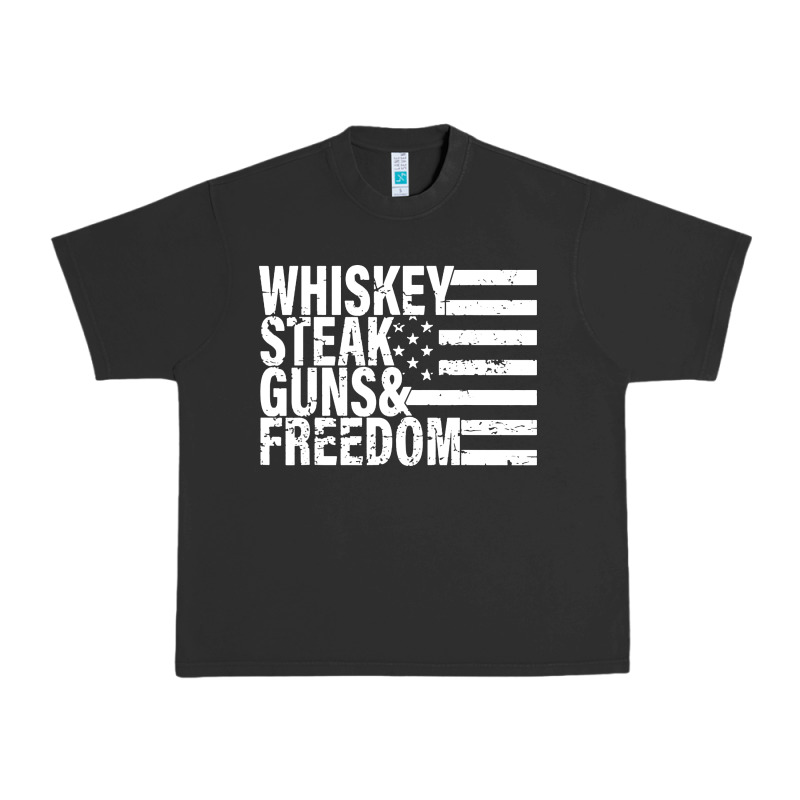 Whiskey Steak Guns Freedom Urban Heavy Tee by artisFamous | Teevron