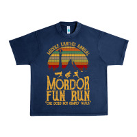 Navy middle earth's annual mordor fun run Urban Heavy Tee - artisFamous