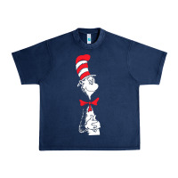 Navy dr seuss the cat in the hat Urban Heavy Tee - artisFamous