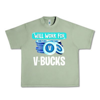 Oil Green will work for v bucks youth gamer Urban Heavy Tee - artisFamous