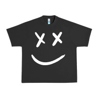 Pigment Black x eyed smiley face x eyes smiling Urban Heavy Tee - artisFamous