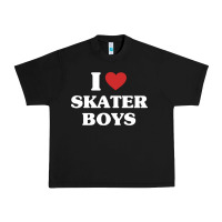 Black i love skater boys Urban Heavy Tee - artisFamous
