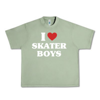 Oil Green i love skater boys Urban Heavy Tee - artisFamous