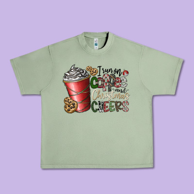 I Run On Coffee And Christmas Cheers Urban Heavy Tee Designed By Cowhidedigitalart