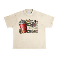 Sandshell I Run On Coffee And Christmas Cheers Urban Heavy Tee - CowhideDigitalArt