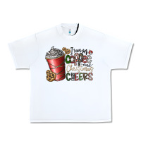 White I Run On Coffee And Christmas Cheers Urban Heavy Tee - CowhideDigitalArt