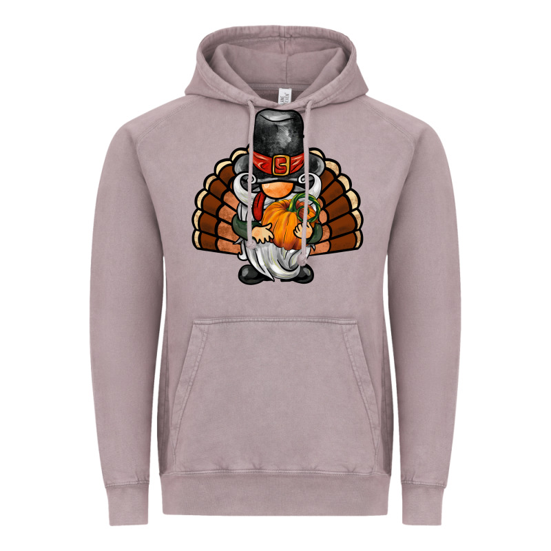 Thanksgiving Turkey Gnome Vintage Hoodie by BarkalooDesign | Teevron