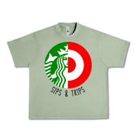 Oil Green sips and  trips Urban Heavy Tee - artisFamous