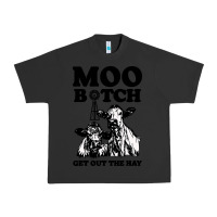 Pigment Black Moo bitch get out the hay Urban Heavy Tee - artisFamous