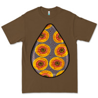 Cacao african fabric pattern teardrop earrings 5 Premium Tee - BundleAndBundleShop