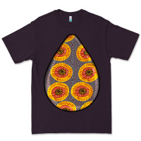 Plum african fabric pattern teardrop earrings 5 Premium Tee - BundleAndBundleShop
