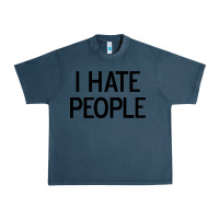 Midnight Navy i hate people Urban Heavy Tee - artisFamous