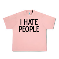 Salmon i hate people Urban Heavy Tee - artisFamous
