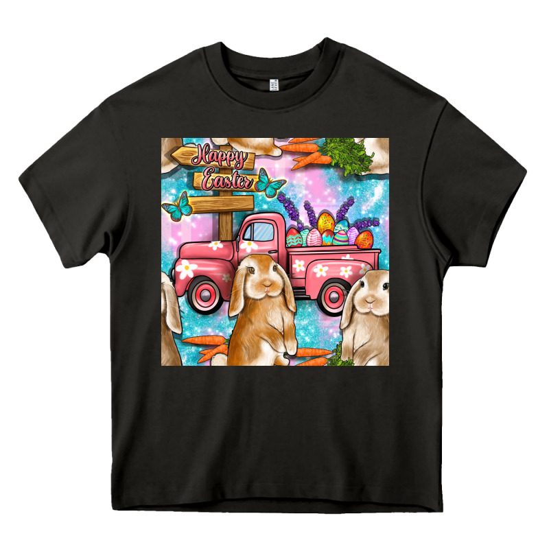 Easter Bunny With Truck Seamless Pattern Heavy Core Tee by BundleAndBundleShop | Teevron