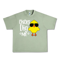 Oil Green kids chick dig me Urban Heavy Tee - artisFamous