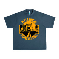 Midnight Navy pittsburgh pennsylvania Urban Heavy Tee - artisFamous