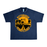 Navy pittsburgh pennsylvania Urban Heavy Tee - artisFamous