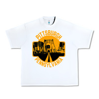 White pittsburgh pennsylvania Urban Heavy Tee - artisFamous