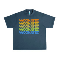Midnight Navy vaccinated retro Urban Heavy Tee - artisFamous