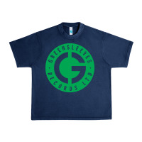 Navy Greensleeves Records Urban Heavy Tee - artisFamous