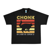Black chonk cat funny cat meme cat dad cat mom Urban Heavy Tee - artisFamous