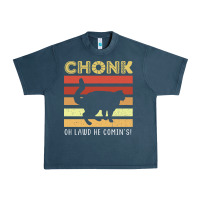 Midnight Navy chonk cat funny cat meme cat dad cat mom Urban Heavy Tee - artisFamous