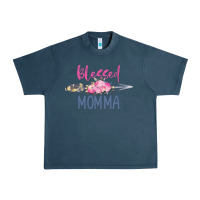 Midnight Navy blessed momma Urban Heavy Tee - artisFamous
