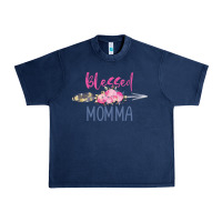 Navy blessed momma Urban Heavy Tee - artisFamous