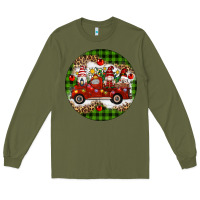 Army Green christmas gnomes truck Long Sleeve Tee - Artiststas