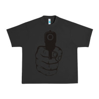 Pigment Black hands up pistol Urban Heavy Tee - artisFamous