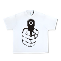 White hands up pistol Urban Heavy Tee - artisFamous