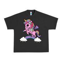Pigment Black cute unicorn Urban Heavy Tee - artisFamous