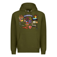 Army Green preview louisiana state Premium Hoodie - BarkalooDesign