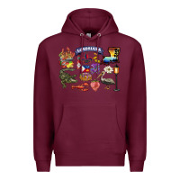 Burgundy preview louisiana state Premium Hoodie - BarkalooDesign