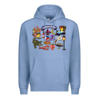 Colony Blue preview louisiana state Premium Hoodie - BarkalooDesign