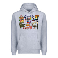 Heather Grey preview louisiana state Premium Hoodie - BarkalooDesign