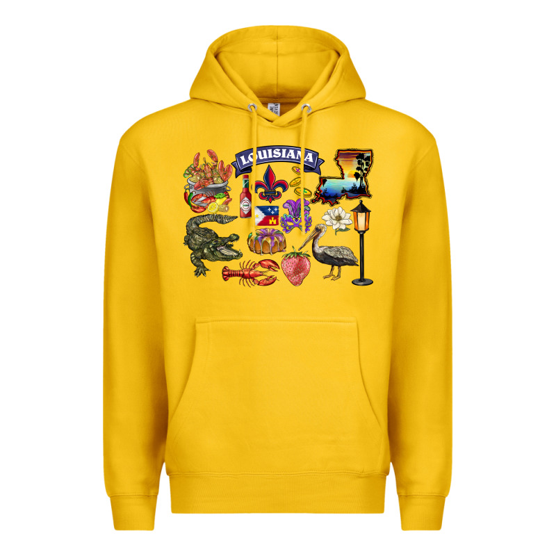 Preview Louisiana State Premium Hoodie by BarkalooDesign | Teevron