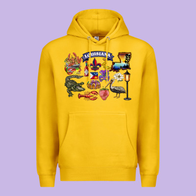 Preview Louisiana State Premium Hoodie Designed By Barkaloodesign